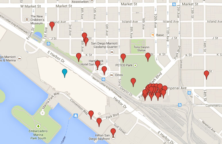 SDCC Multi-Day Events Map