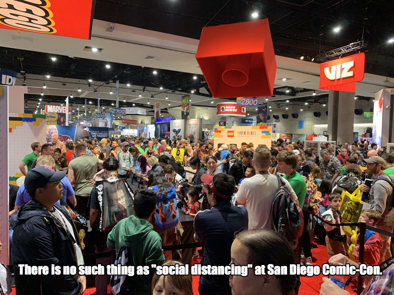 There is no such thing as "social distancing" at San Diego Comic-Con.